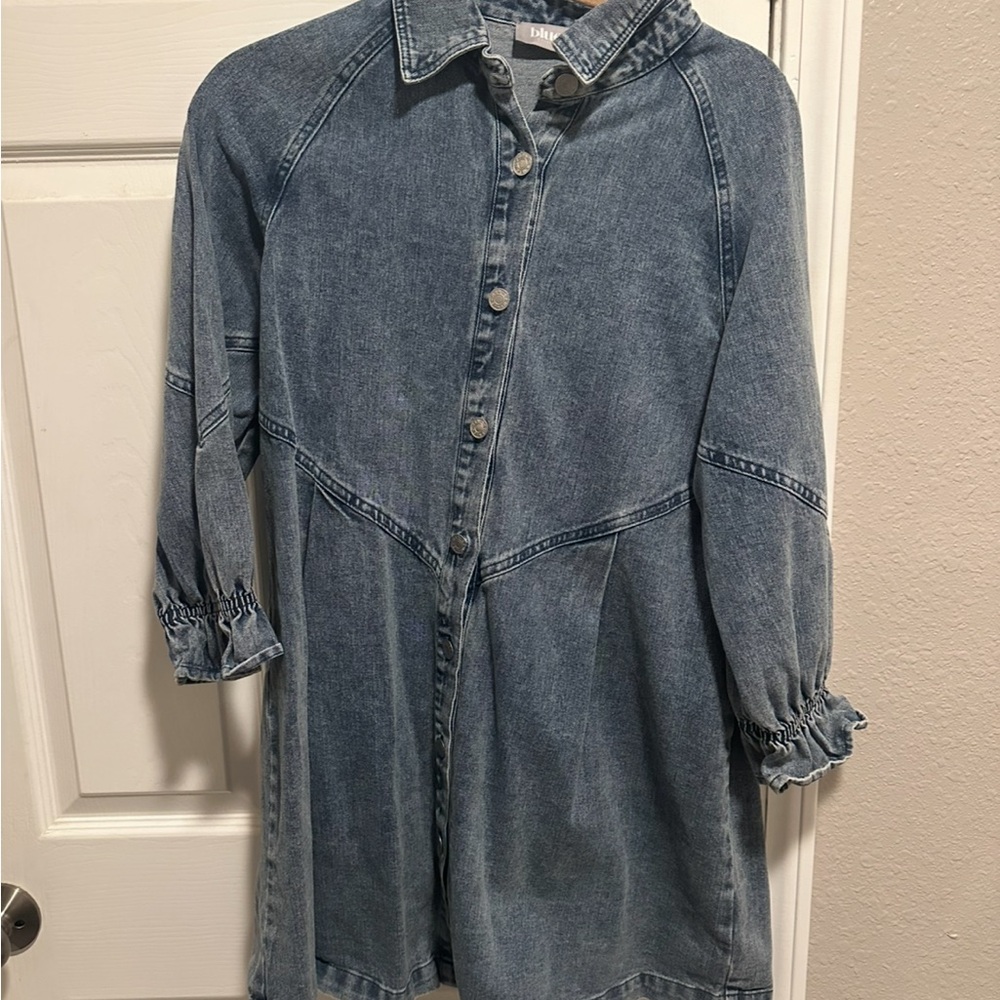 Denim Button-Up Dress